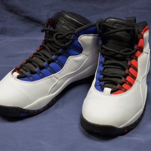 Mens Air Jordan 10 Red and Blue Retro Size 10.5 model:310805-160 - Picture 4 of 7